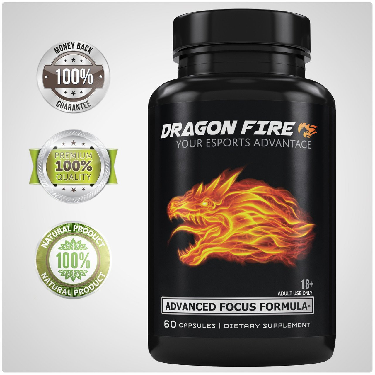 Dragon FIRE E-Sports Supplement - Boost Energy, Focus & Endurance for Gamers - 60 Capsules – image 2