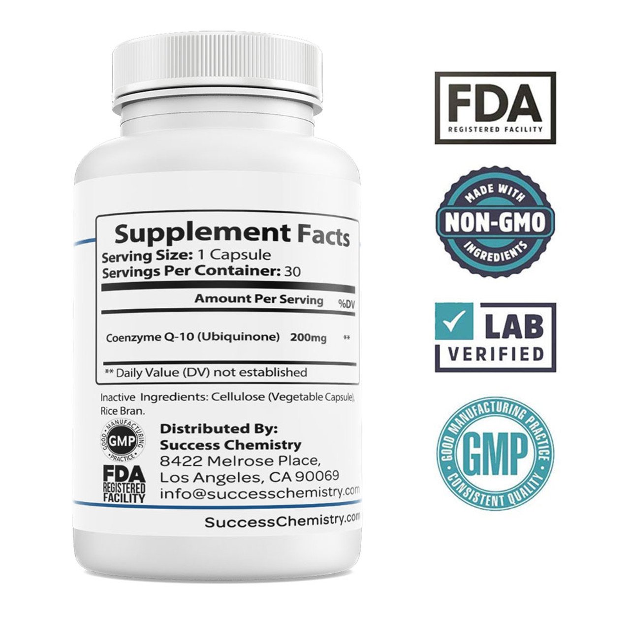 CoQ10 Supplement for Heart Health - 200mg Coenzyme Q-10 (Ubiquinone) for Blood Pressure Support & Cardiovascular Wellness - High-Quality Heart Health Vitamin - 60 Capsules – image 4