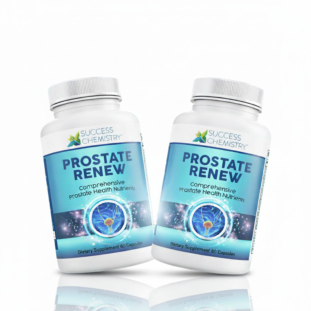 Success Chemistry® Prostate Renew - 2 pack! - Natural Prostate Supplement for Men with Saw Palmetto & Quercetin - Supports Urinary Flow, Reduces Nighttime Trips, Promotes Healthy Prostate - 60 Veggie Capsules – image 1