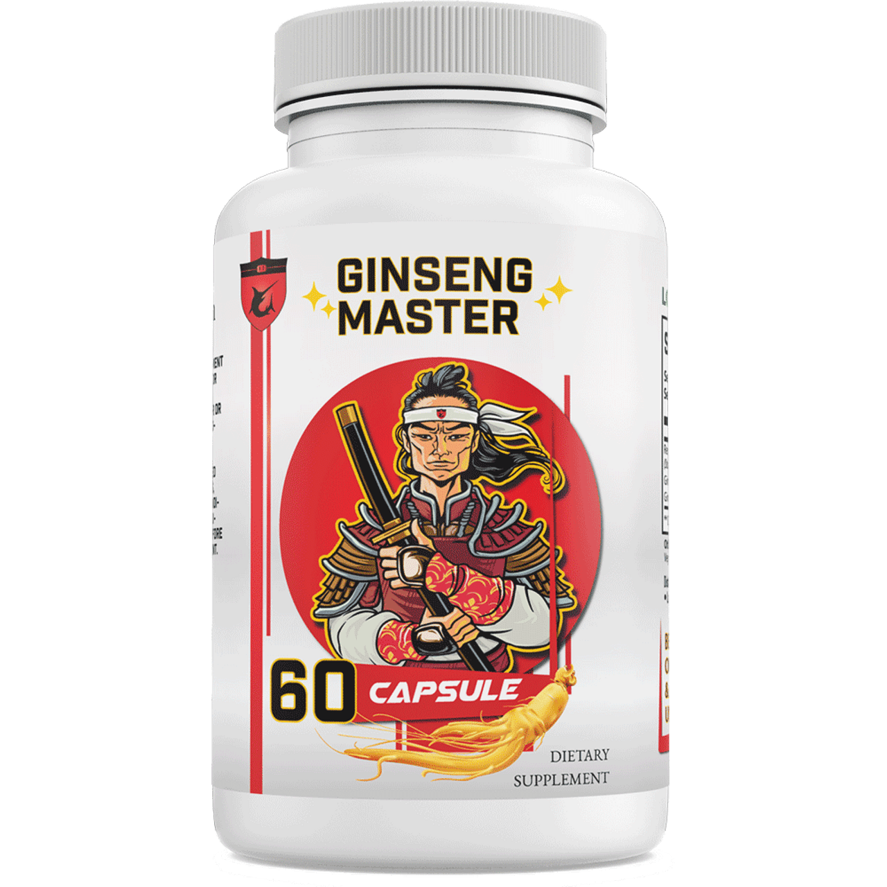 Ginseng Supplement with Ginkgo Biloba and Red Korean Panax Root by Success Chemistry - 60 Capsules – image 1
