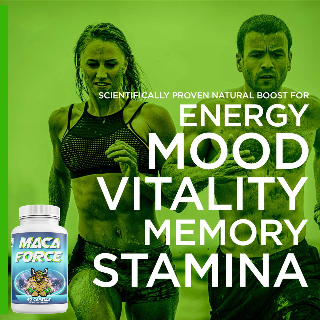 Maca Force Organic Root Supplement with Red, Black, and Yellow Maca by Success Chemistry - 60 Capsules – image 3