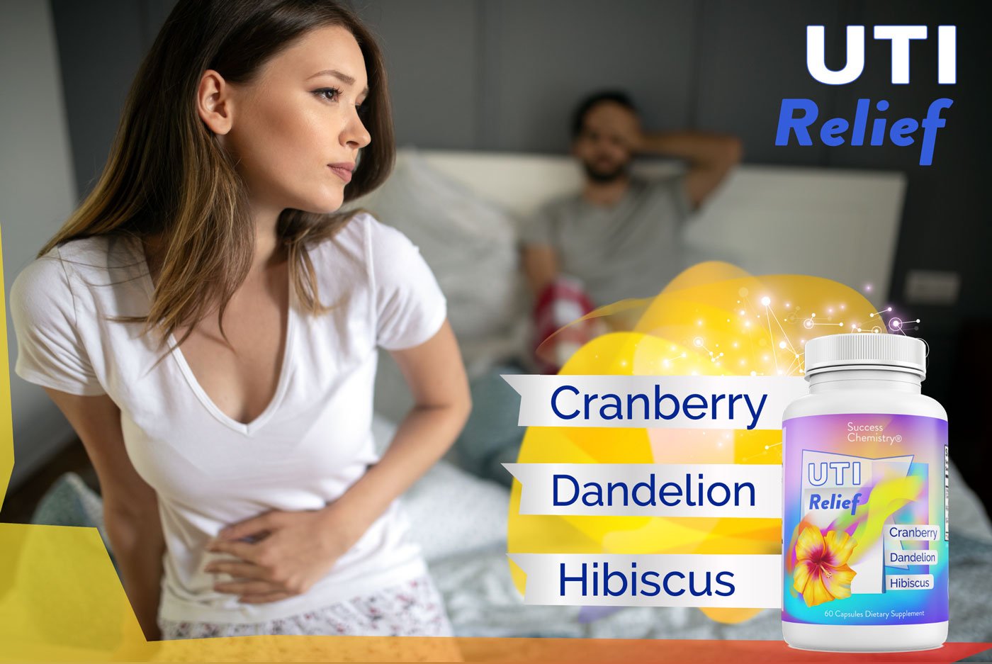 Success Chemistry UTI Relief 3-Pack - 60 Capsules Each - Natural D-Mannose & Cranberry Formula for Urinary Health Support - Vegan Cellulose Capsules - 3-Month Supply – image 3