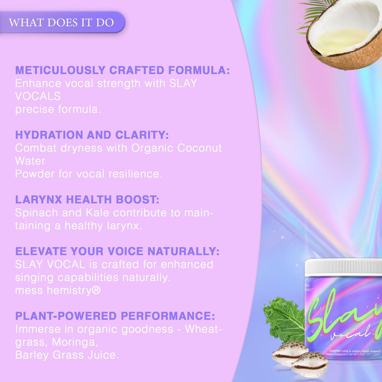 Slay Vocal Complete - Advanced Lung & Larynx Health Support for Singers - 60 Capsules – image 4