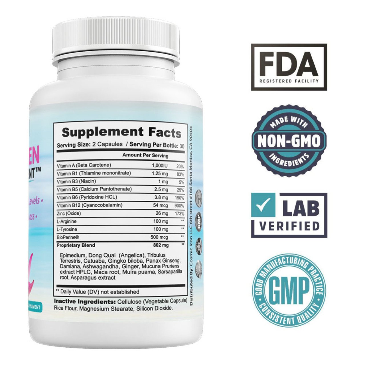 Skinny Bean¬Æ Estrogen Enhancement Supplement - Balance Hormones Naturally and Improve Overall Well-Being with Our Unique Formula - Supports Hormonal Health with Epimedium, Dong Quai, Maca, and More - 60 Capsules – image 2