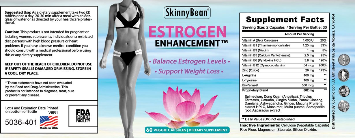 Skinny Bean¬Æ Estrogen Enhancement Supplement - Balance Hormones Naturally and Improve Overall Well-Being with Our Unique Formula - Supports Hormonal Health with Epimedium, Dong Quai, Maca, and More - 60 Capsules – image 5