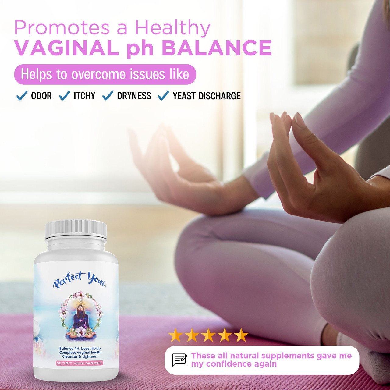 Perfect Yoni Organic Women's Probiotic - Vaginal Health Supplement | Perfect Yoni - 60 Capsules of Probiotics for Women – image 5