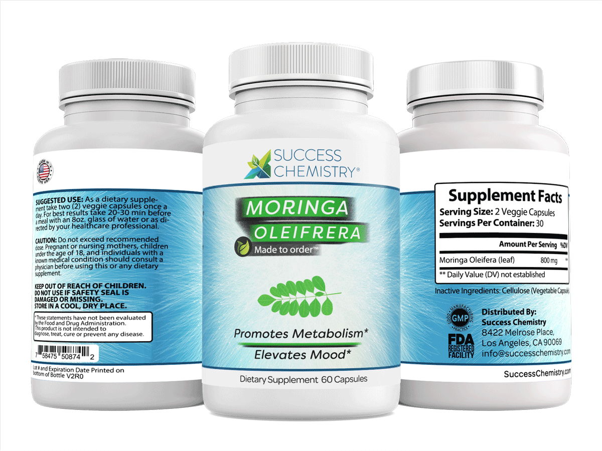 Moringa Oleifera Supplement by Success Chemistry - 800mg Natural Leaf Extract for Energy, Joint Health, and Sleep Quality - 60 Capsules – image 3