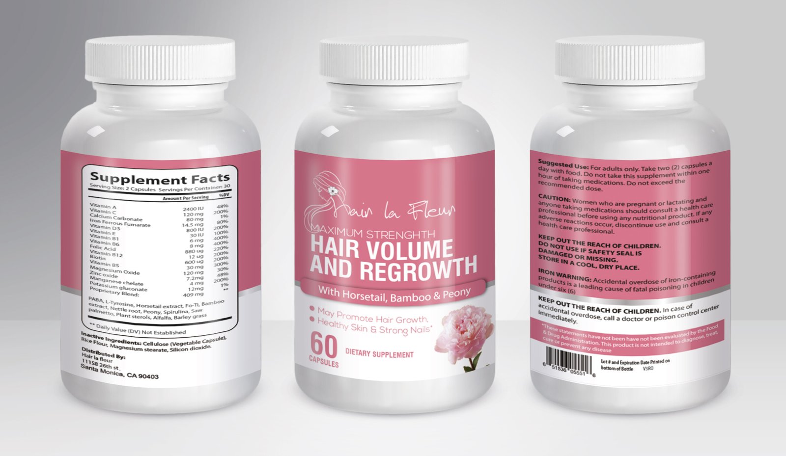 Hair La Fluer Maximum, Hair Growth, Island formulation with Horsetail, Bamboo and Peony extract – image 3