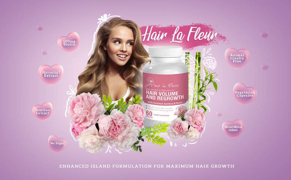 Hair La Fluer Maximum, Hair Growth, Island formulation with Horsetail, Bamboo and Peony extract – image 5